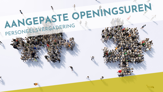 uitzonderlijk gesloten vanwege personeelsvergadering